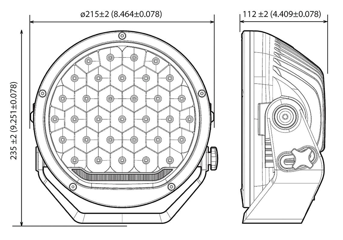 Auxiliary light LED 10/33V